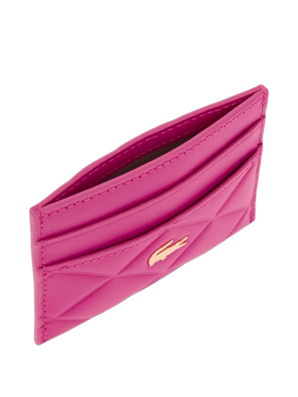 Lacoste Gewatteerde leren pasjeshouder Roze