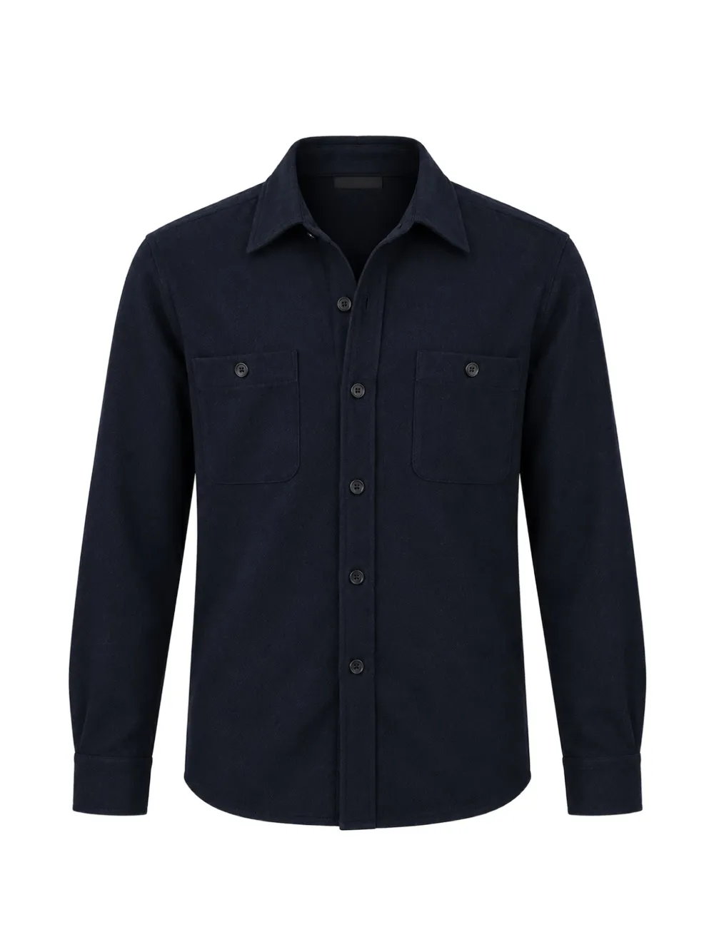 HARTFORD Percey button-down wool shirt - Bleu HARTFORD Percey button-down wool shirt - Bleu