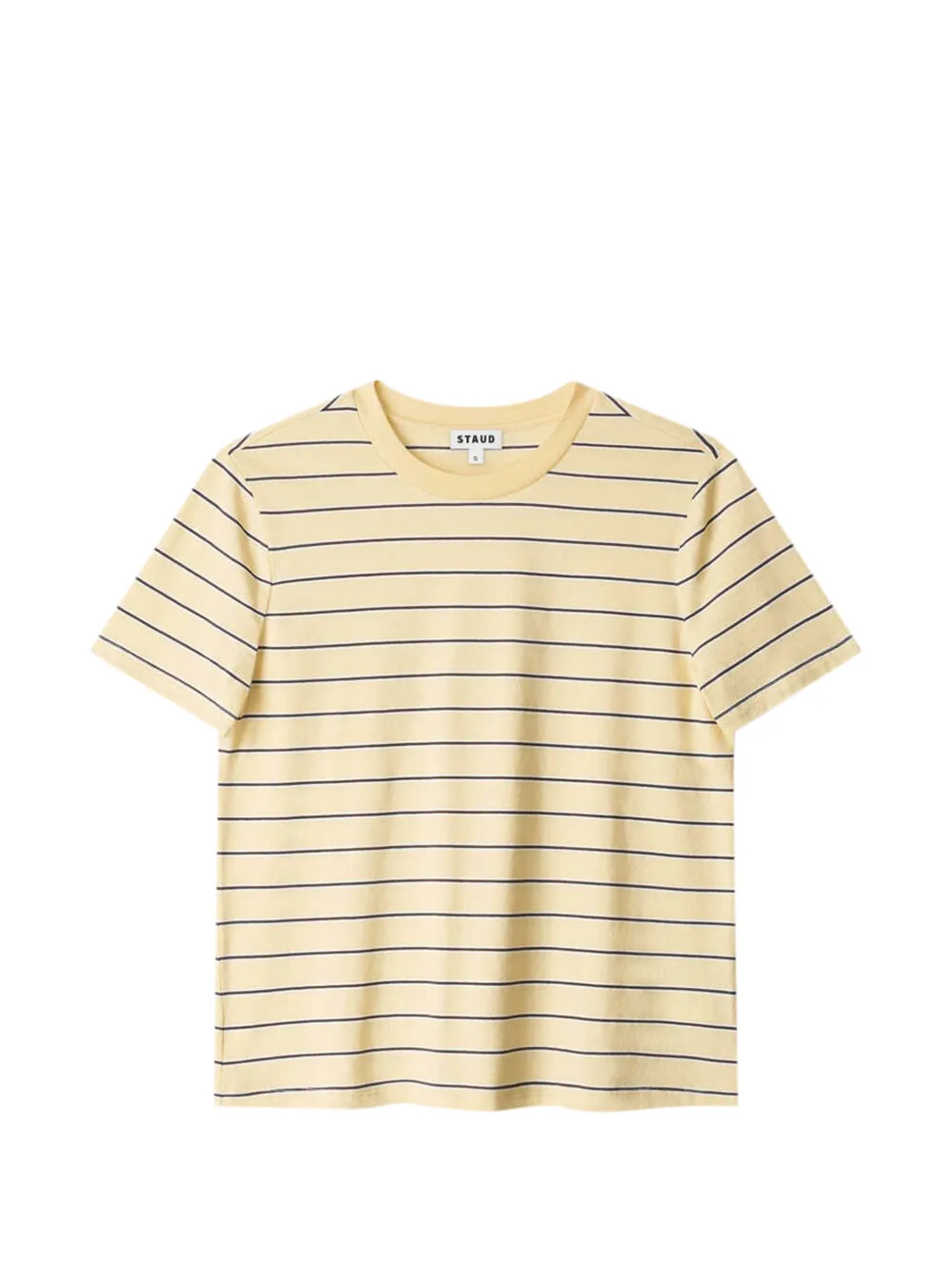 STAUD Monday striped crew-neck T-shirt - Jaune STAUD Monday striped crew-neck T-shirt - Jaune
