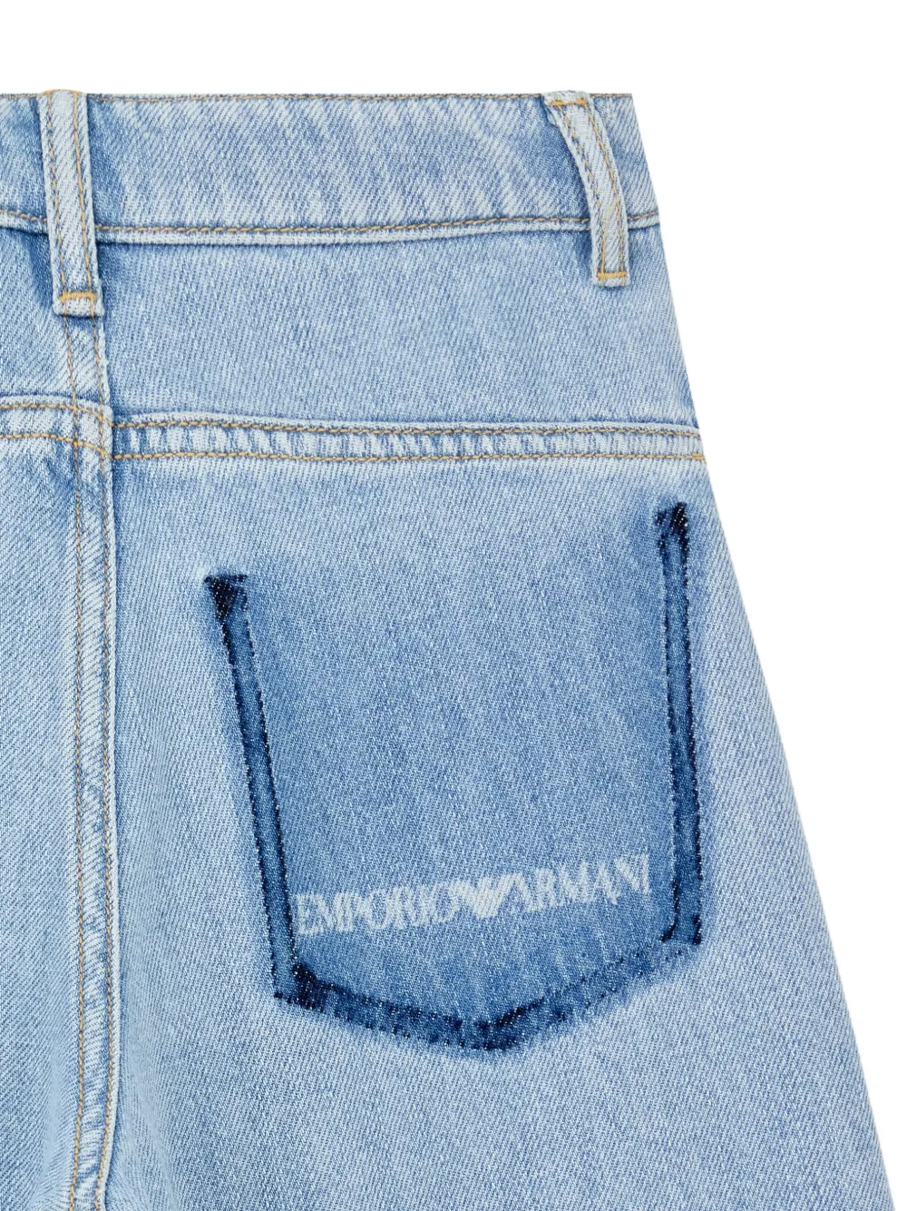 Emporio Armani Kids Jeans met logoprint Blauw