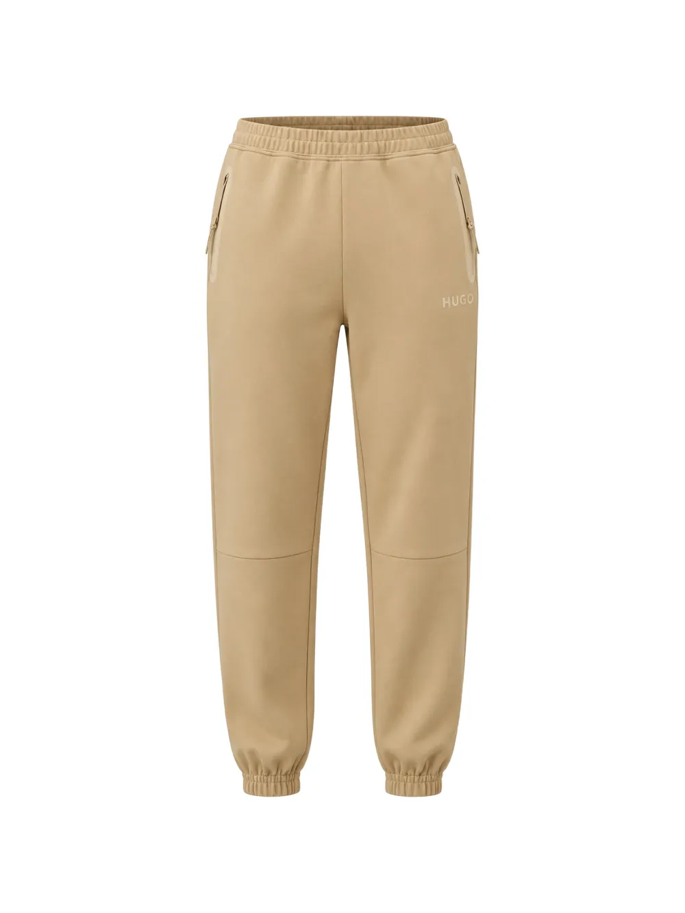 HUGO Jogginghose mit Logo-Print und elastischen Beinabschlüssen - Nude