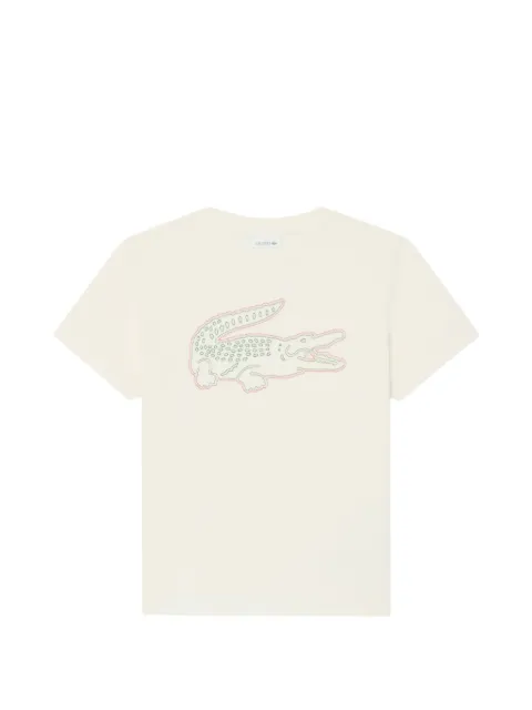 Lacoste Kids 크로커다일 자수 코튼 티셔츠