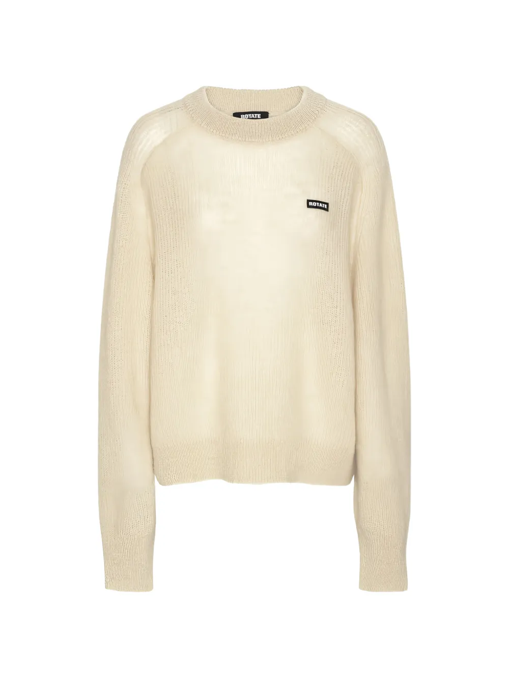 ROTATE BIRGER CHRISTENSEN logo-patch raglan-sleeve sweater - Tons neutres ROTATE BIRGER CHRISTENSEN logo-patch raglan-sleeve sweater - Tons neutres