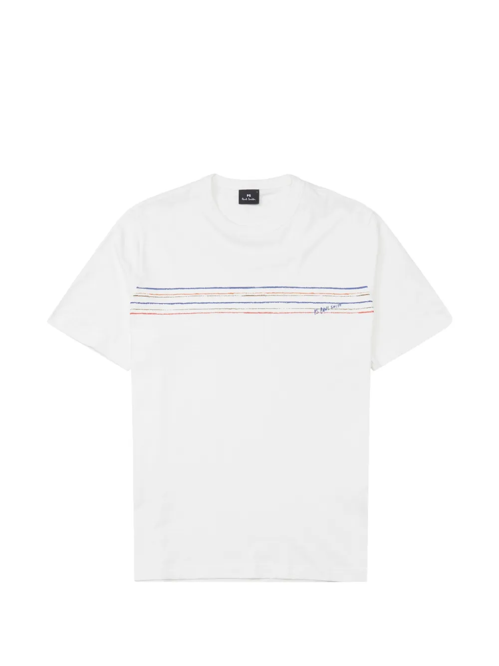 Paul Smith stripe-print short-sleeve T-shirt - Blanc Paul Smith stripe-print short-sleeve T-shirt - Blanc