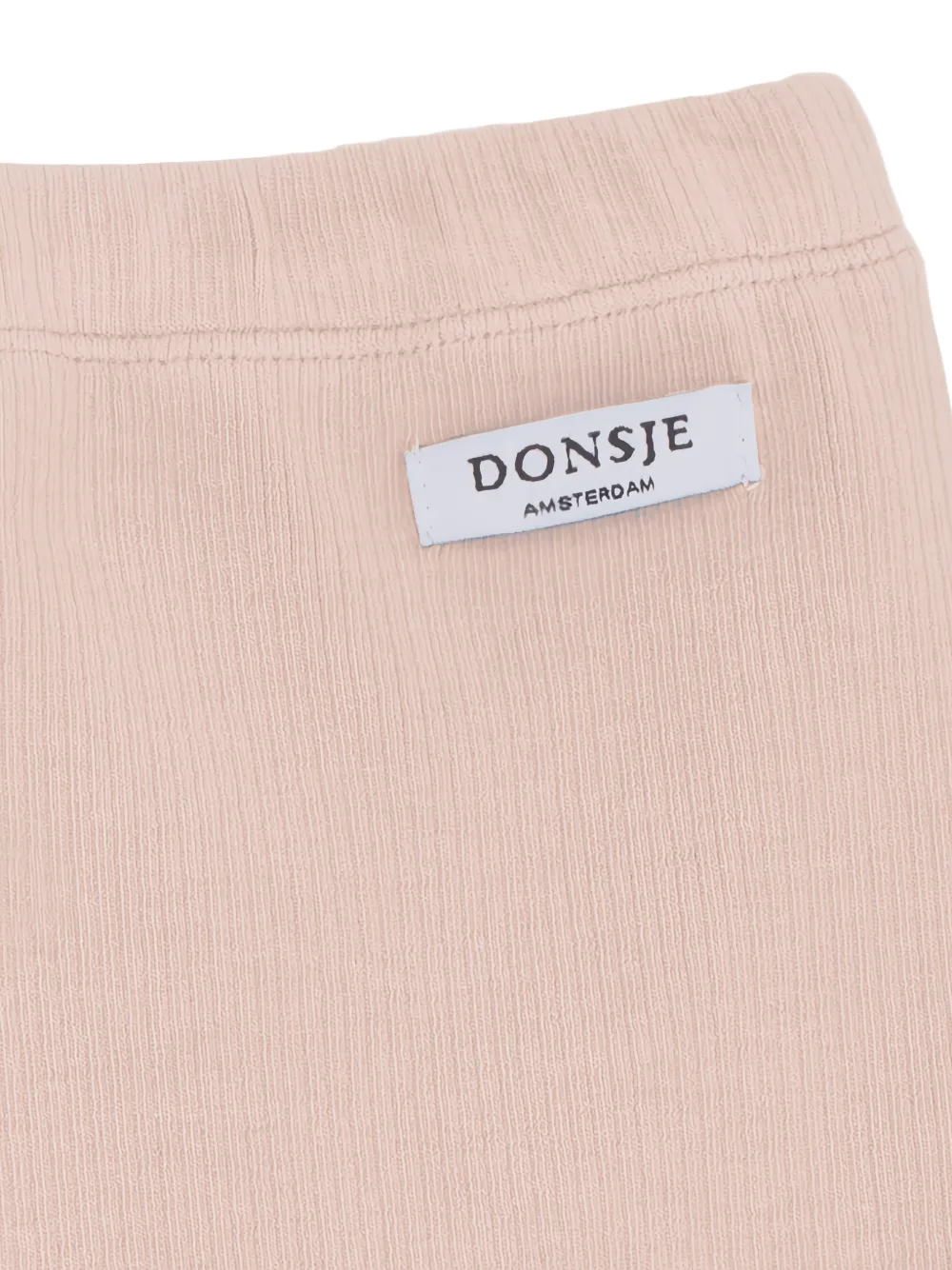 Donsje Joline geribbelde broek met ruches Roze