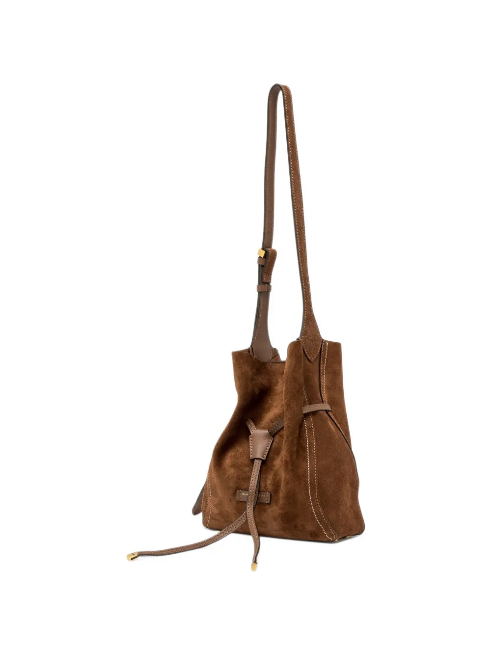 GIANNI CHIARINI Sienna drawstring suede bucket bag - Marron GIANNI CHIARINI Sienna drawstring suede bucket bag - Marron