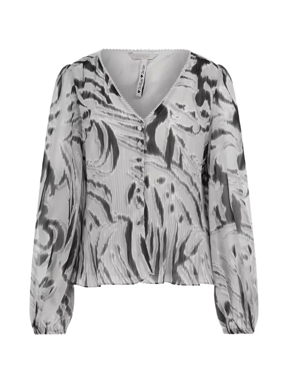 GUESS USA Yvette pleated blouse - Grigio
