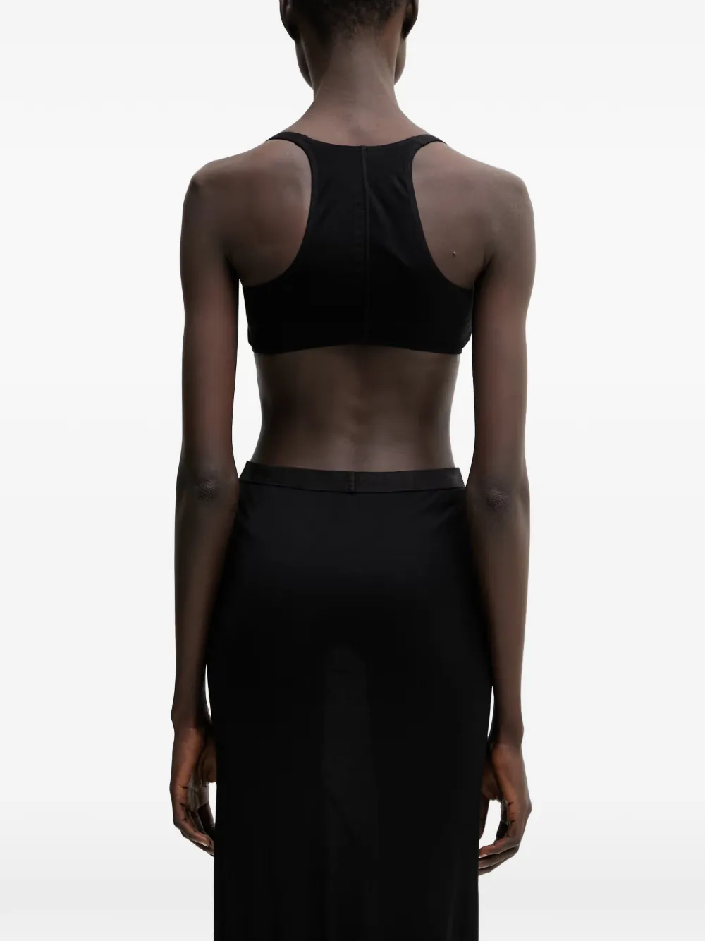 Rick Owens Lilies Unhorny cropped top met vierkante hals Zwart