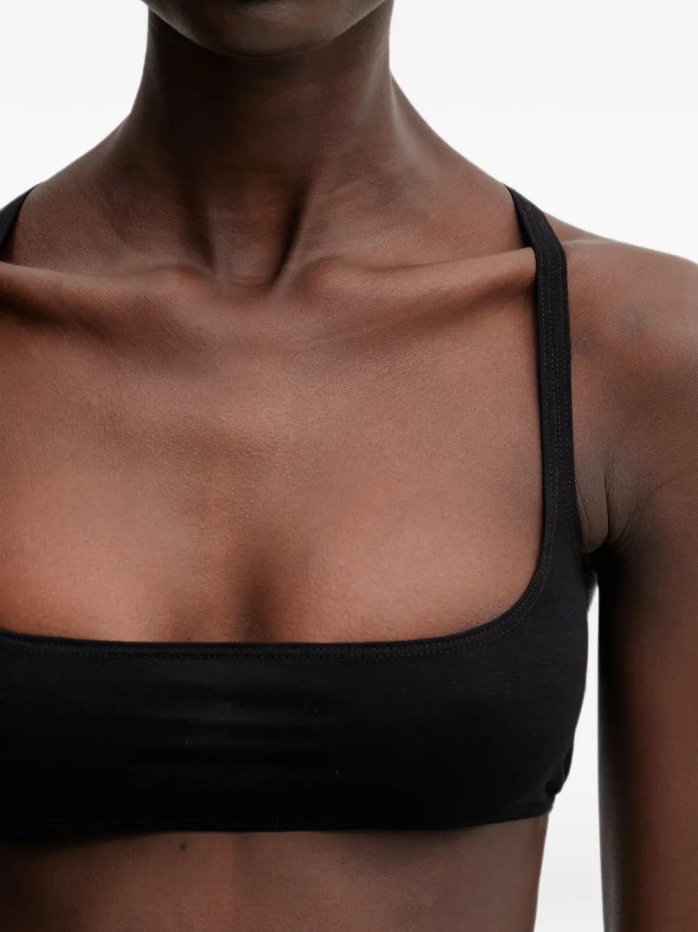 Rick Owens Lilies Unhorny cropped top met vierkante hals Zwart
