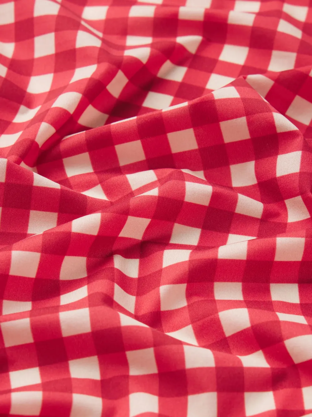 FRAME Casino top met gingham-ruit Rood
