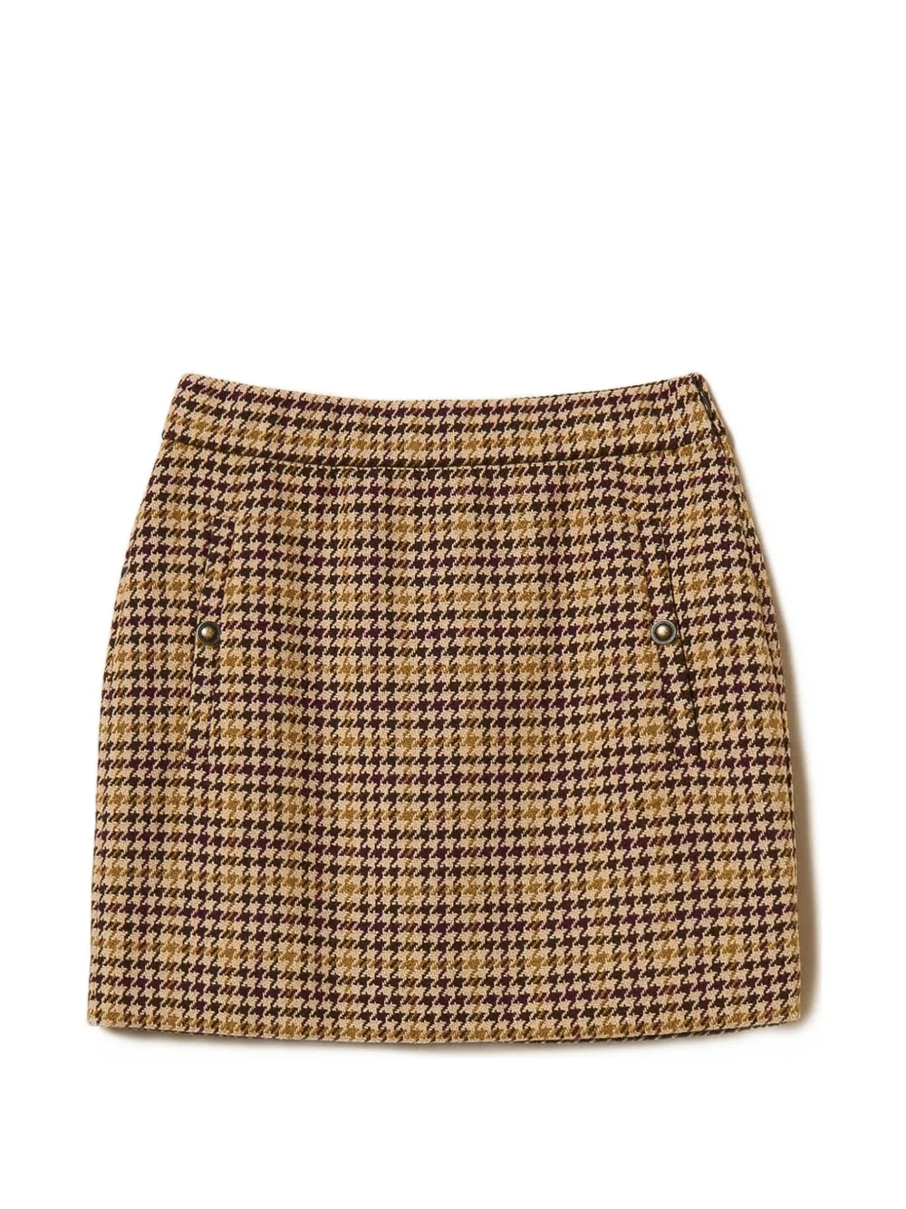 TWINSET houndstooth-jacquard short skirt - Nude