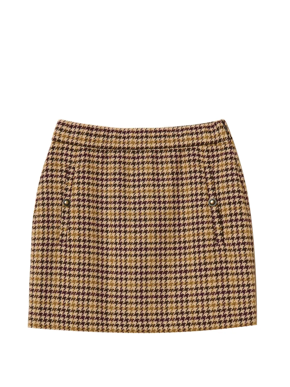 TWINSET houndstooth-jacquard short skirt - Nude