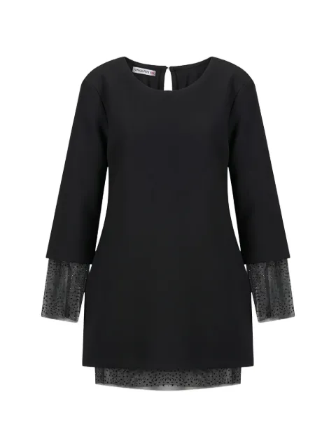 Patrizia Pepe girl rhinestone-embellished layered minidress