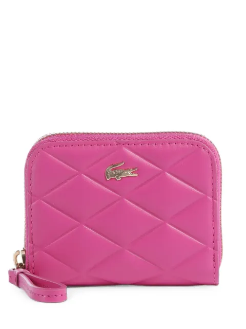 Lacoste small Crocodelle quilted leather coin purse