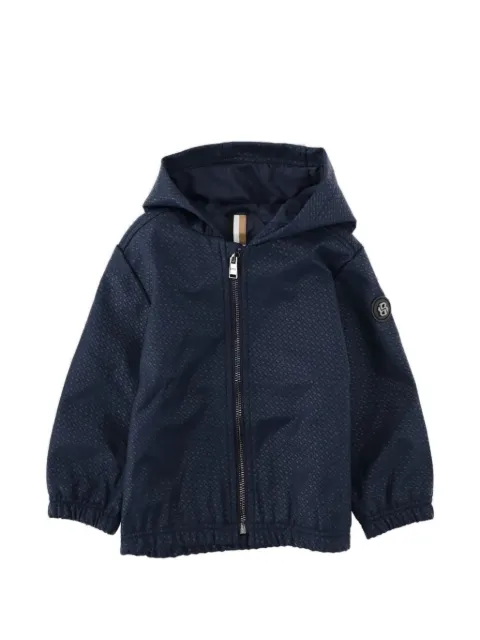 BOSS Kidswear monogram-print hooded jacket