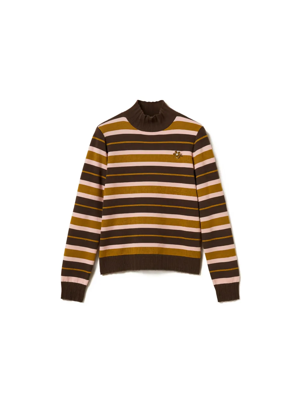 TWINSET Coltrui met broche Bruin