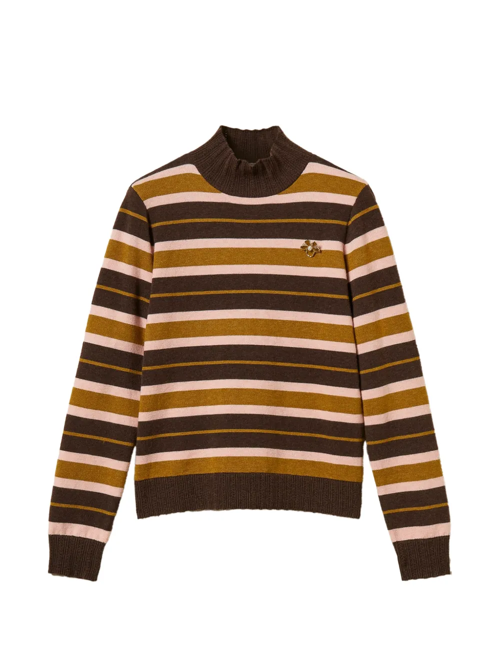 TWINSET Coltrui met broche Bruin