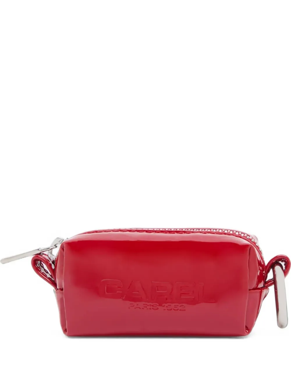 Carel Paris Clutch Trousseau mini in pelle verniciata - Rosso