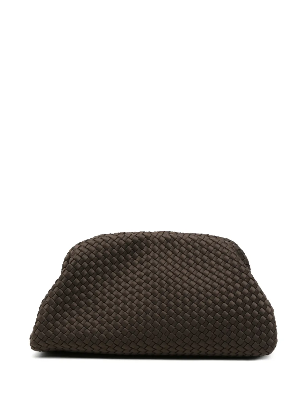 MARREA woven-design clutch bag - Marrone