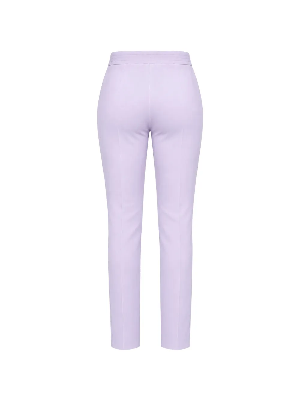 Elisabetta Franchi Stretch-crêpe broek met geborduurd logo Paars