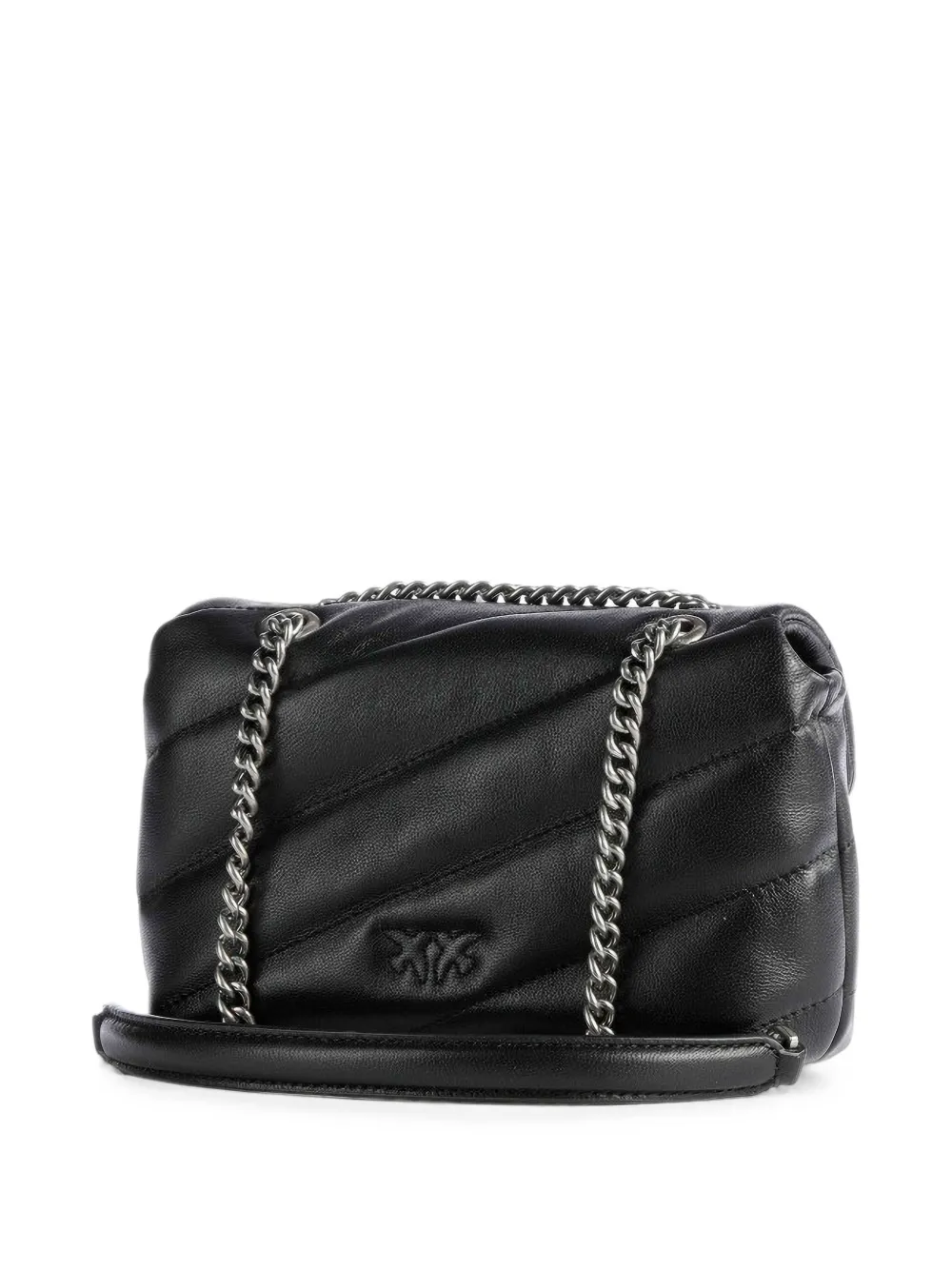 PINKO Baby Love Puff maxi gewatteerde schoudertas met gesp Zwart