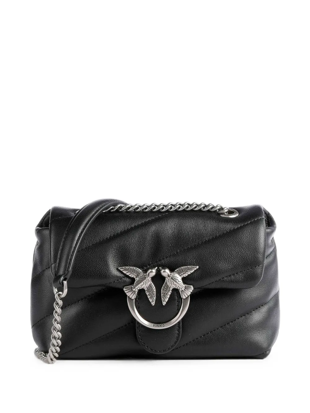 PINKO Baby Love bag puff maxi quilt new buckle shoulder bag - Black