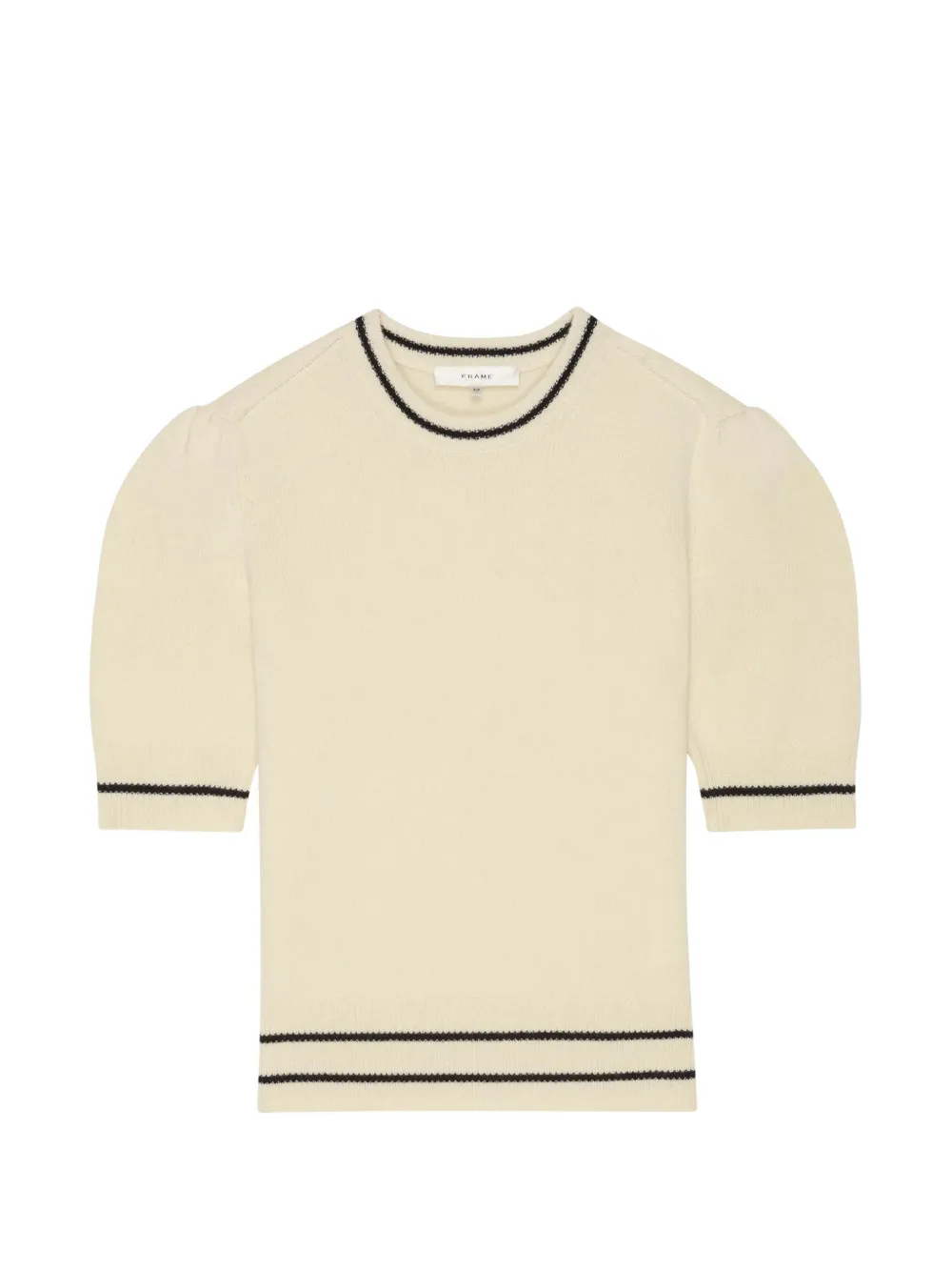 FRAME puff-sleeve cashmere sweater - Tons neutres FRAME puff-sleeve cashmere sweater - Tons neutres
