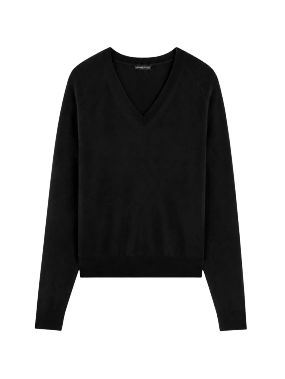 MINNIE ROSE shrunken V-neck sweater