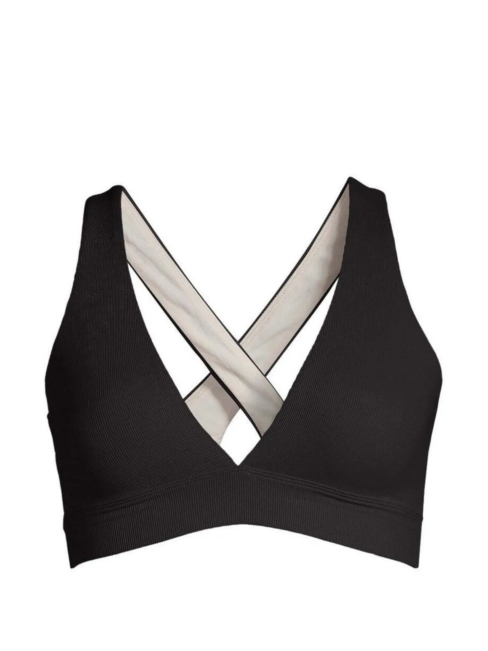 Casall ribbed cross-back bikini top - Noir
