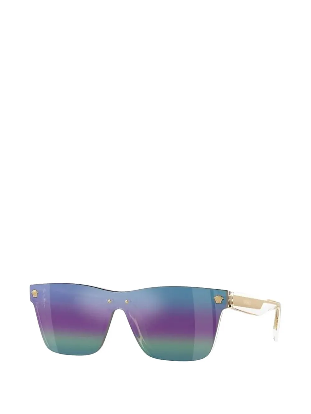 Versace Eyewear Zonnebril met rechthoekig montuur en Medusa-plakkaat Blauw
