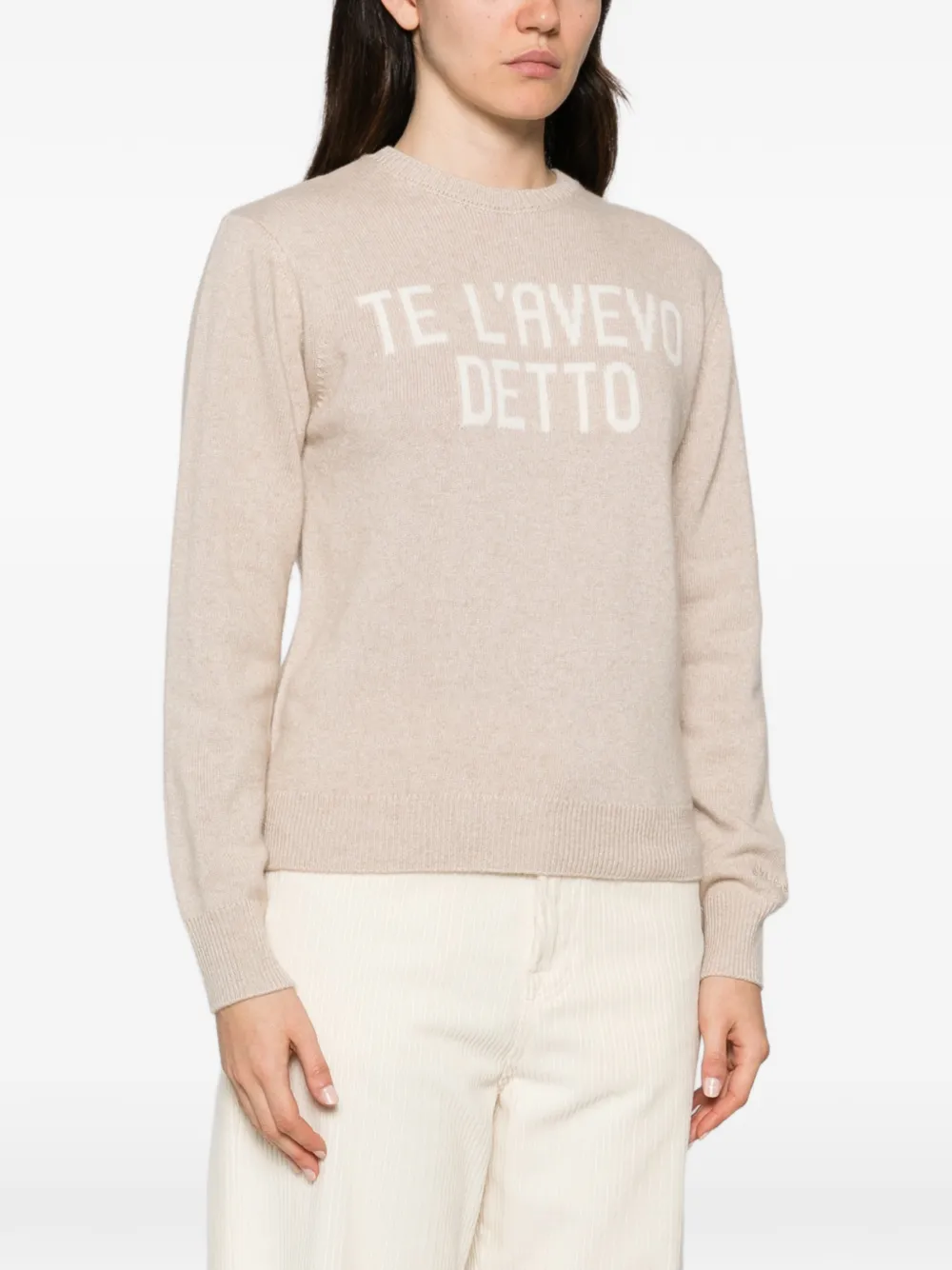 MC2 Saint Barth New Queen intarsia-knit wool sweater Beige