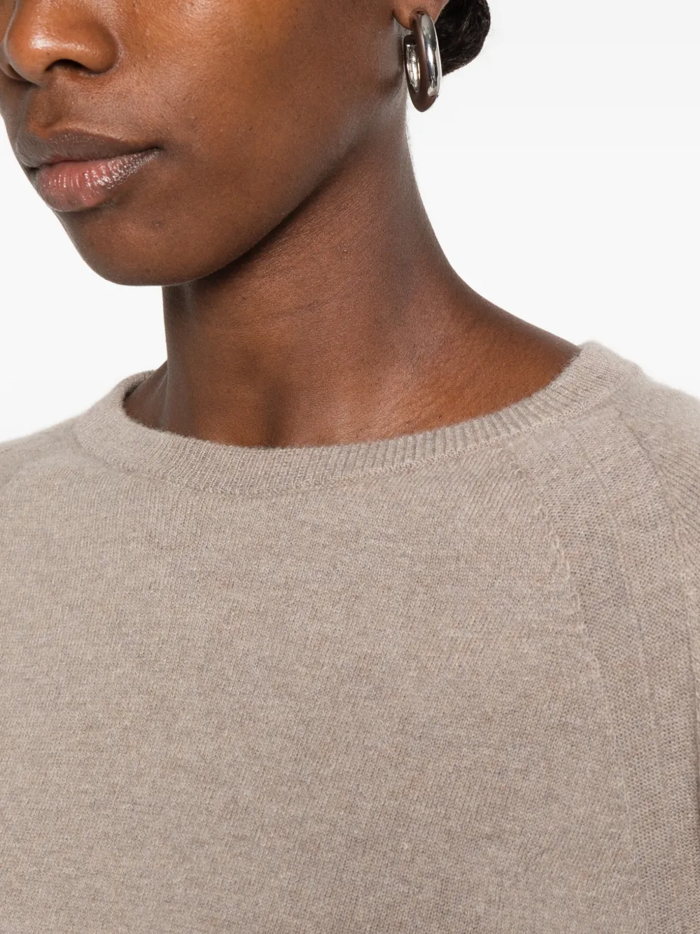 PT Torino Federica raglan-sleeve sweater Beige