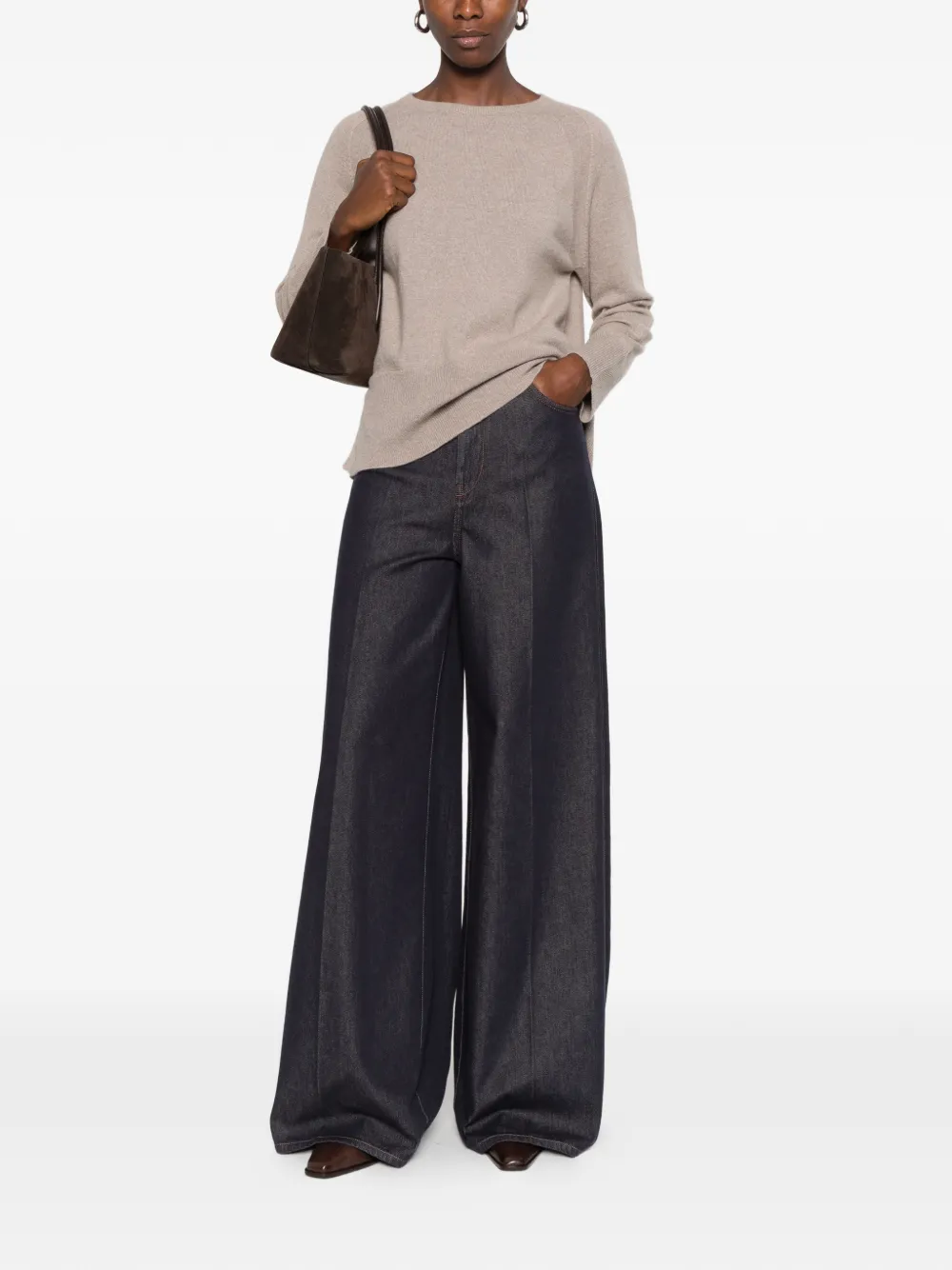 PT Torino Federica raglan-sleeve sweater - Tons neutres
