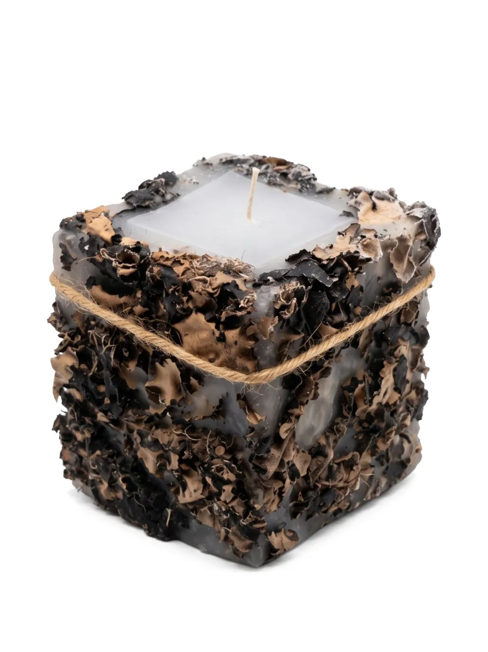 ENZO DE GASPERI cube-shaped candle - Braun