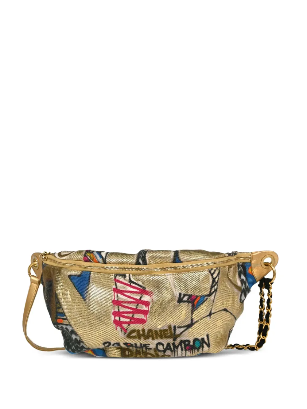 CHANEL Pre-Owned Graffiti Street belt bag - Gold