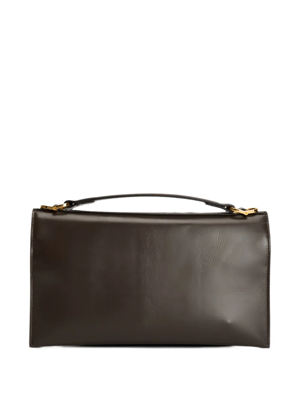 Patrizia Pepe Fly plaque clutch bag Bruin