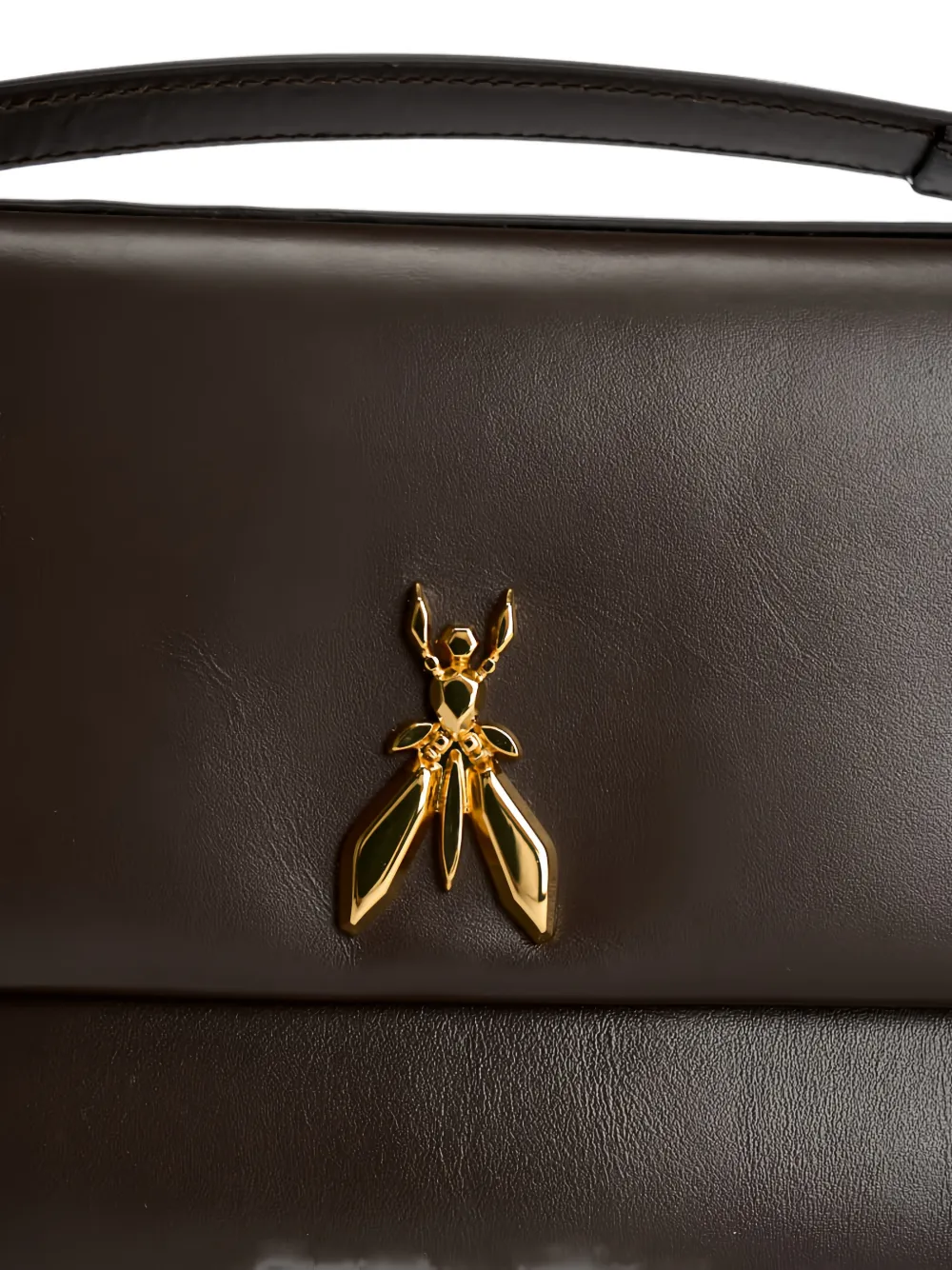 Patrizia Pepe Fly plaque clutch bag Bruin