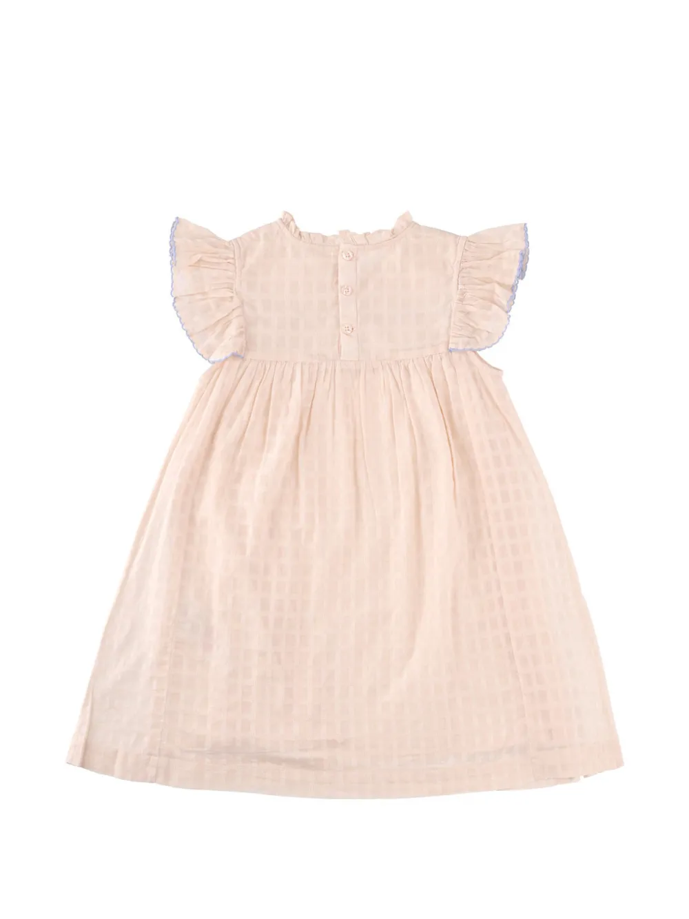 LOUISE MISHA KIDS Gesmockte jurk met ruches Beige