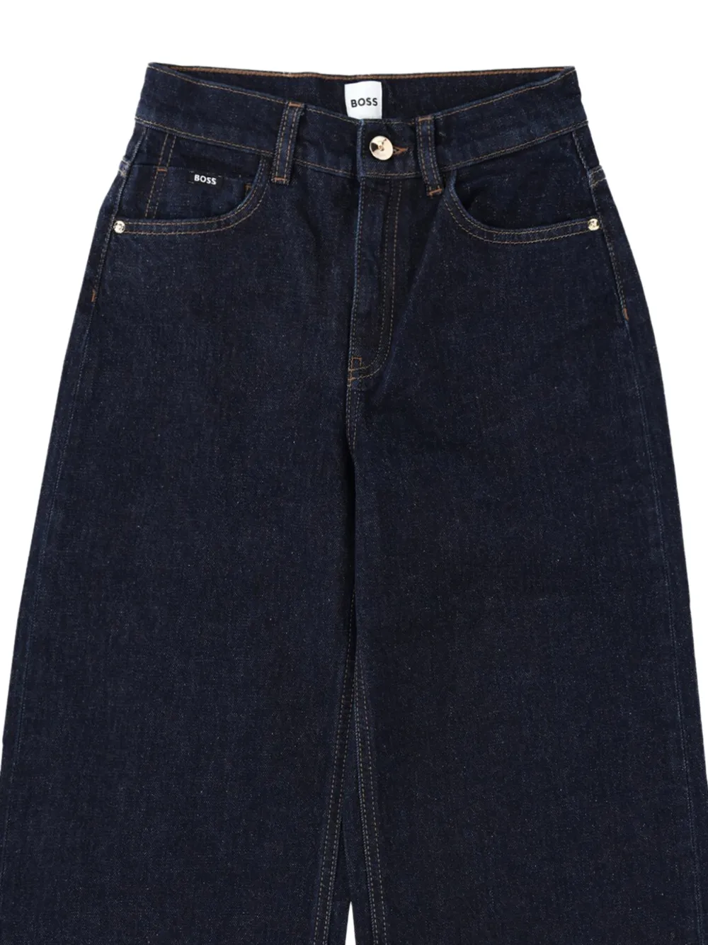 BOSS Kidswear Jeans met wijde pijpen Blauw