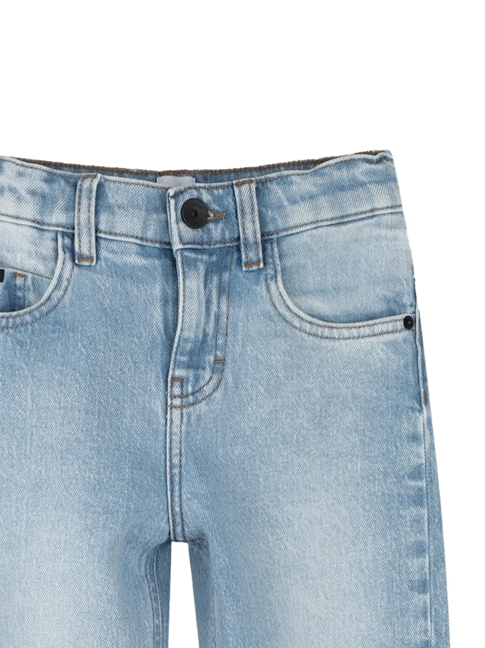 BOSS Kidswear Jeans met logopatch Blauw