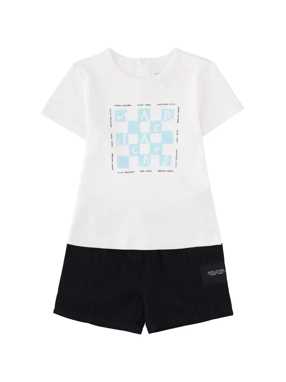 Marc Jacobs Kids logo-print cotton T-shirt shorts set - Blanc Marc Jacobs Kids logo-print cotton T-shirt shorts set - Blanc