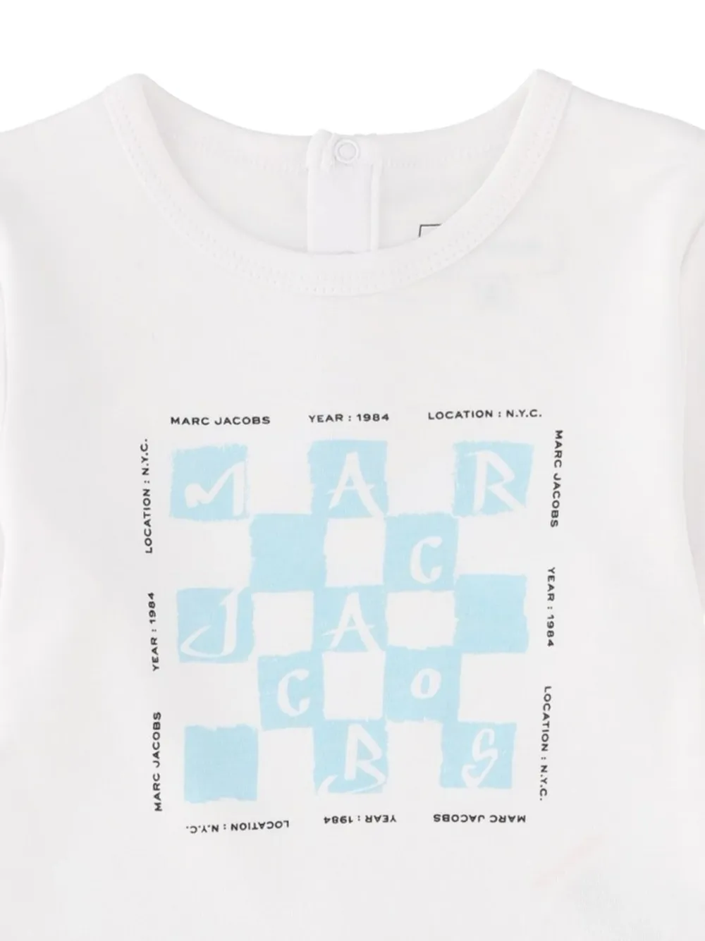 Marc Jacobs Kids Katoenen T-shirt en shorts met logo-print Wit