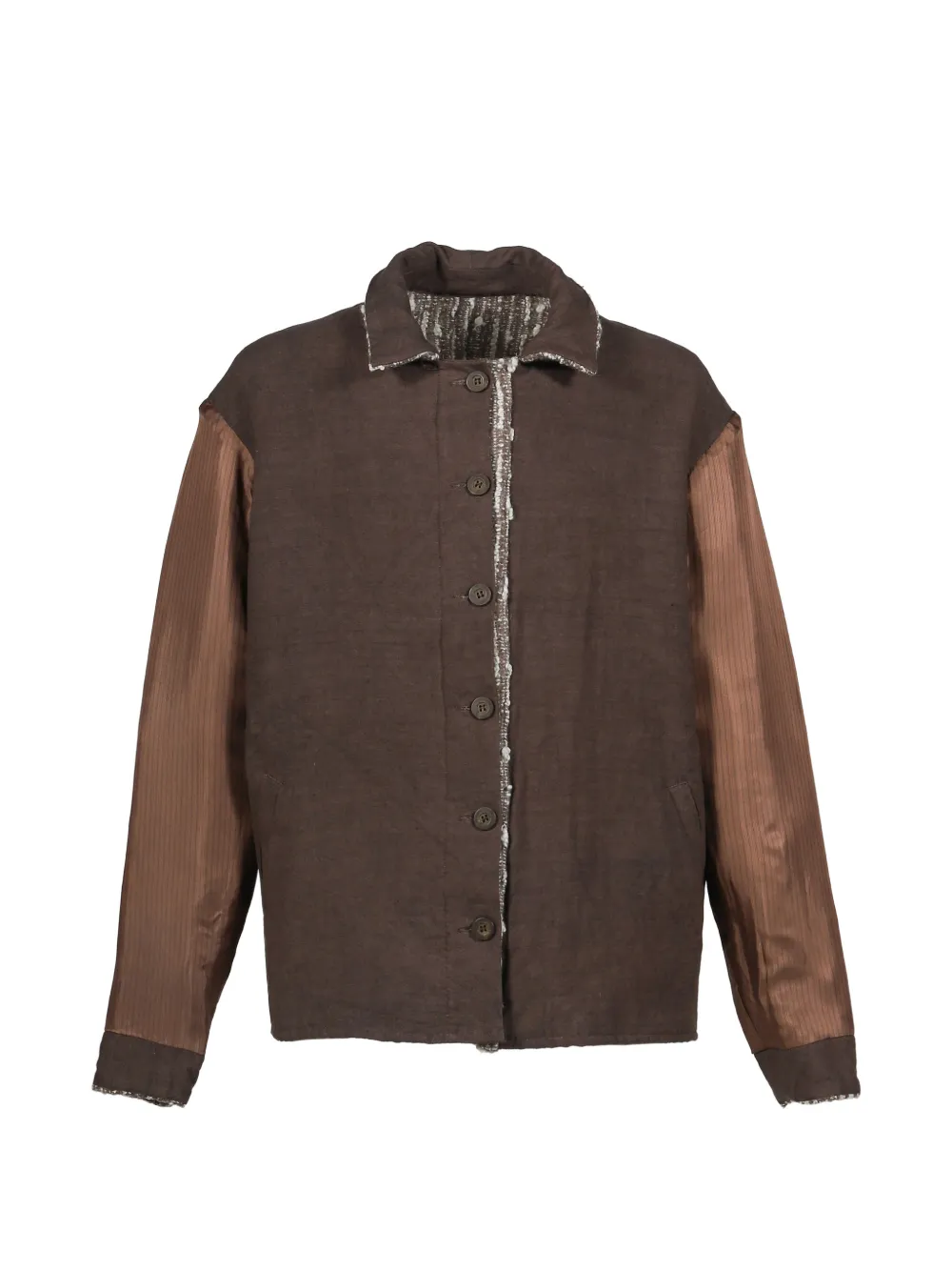 By Walid Benny panelled jacket - Marron By Walid Benny panelled jacket - Marron