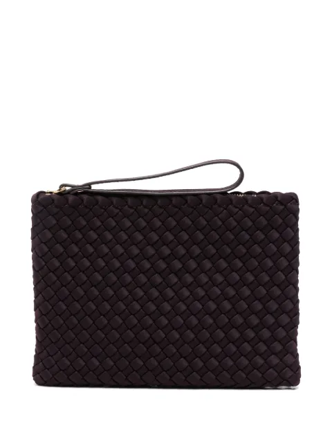 MARREA woven-design clutch bag