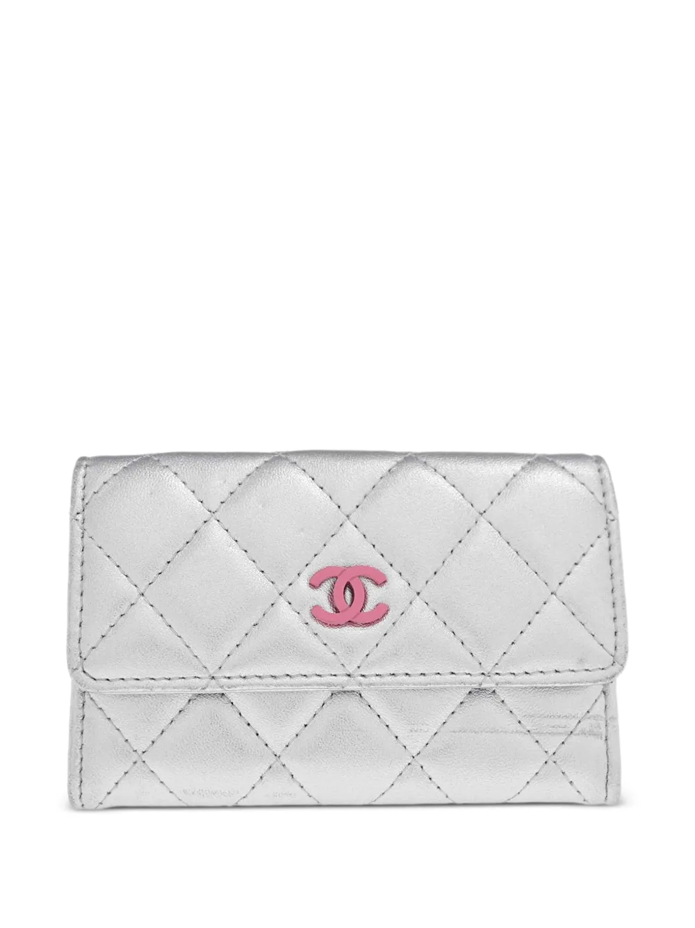 CHANEL Pre-Owned quilted CC cardholder - Silver