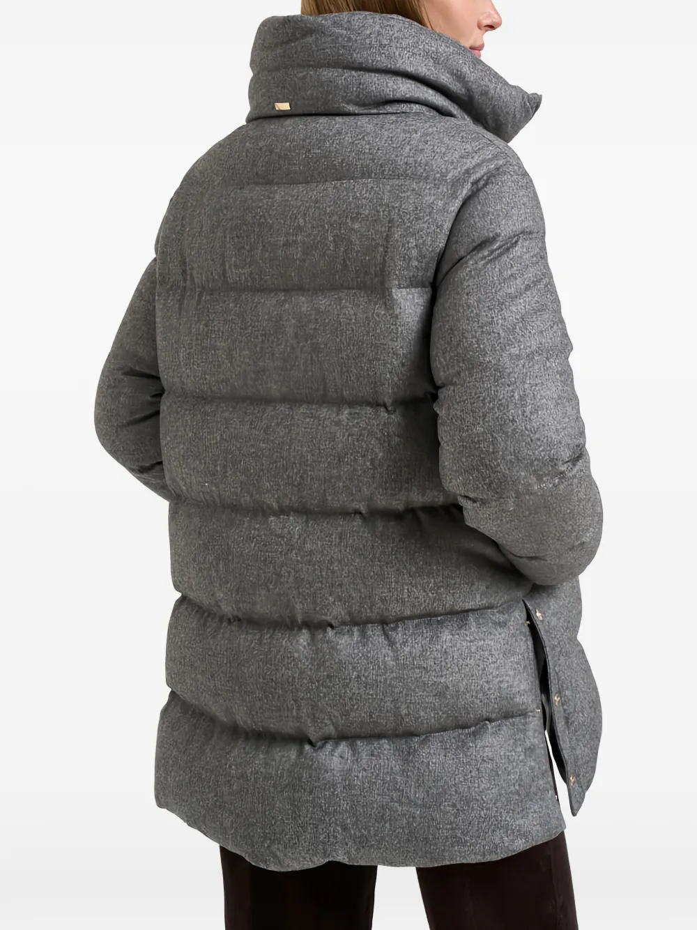 Herno quilted high-neck coat Grijs