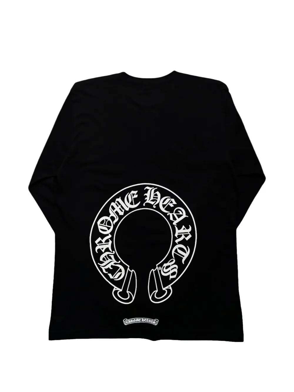 Chrome Hearts Horseshoe Floral Logo T-shirt met lange mouwen Zwart