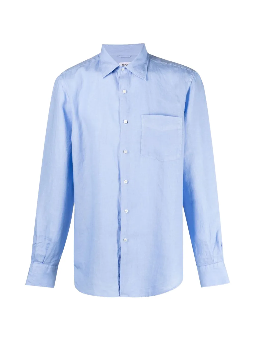 ASPESI linen chest-pocket shirt Blauw