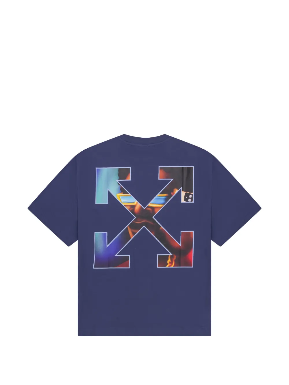 Off-White Barber Arrow T-shirt Blauw