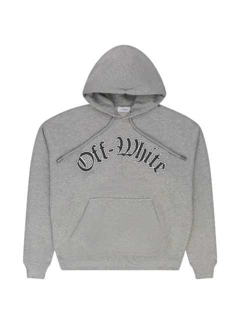 Off-White logo-print drawstring hoodie